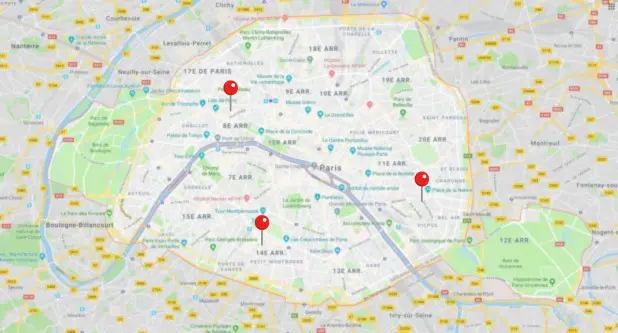Territoire d'opération pour l'extermination des punaises de lit à Paris 14 (75014)
